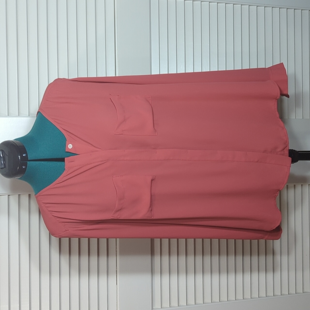Loft Peach Button down blouse
